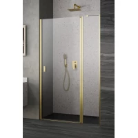 Душевая дверь Radaway Nes Brushed Gold DWJ II 90 Right 10036090-99-01R 90 см R, профиль золотой матовый, стекло прозрачное