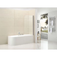 Шторка для ванны Cezares Eco 80 см текстурное стекло ECO-O-V-1-80/140-P-Cr-R