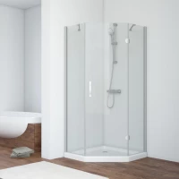 Душевой уголок Vegas Glass AFA-Pen NOVO 90 07 crystalvision R 90x90 см R, профиль матовый хром, стекло прозрачное