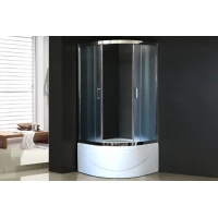 Душевой уголок с поддоном Royal Bath RB100BK-C-CH 100x100 см, профиль хром, стекло матовое