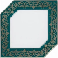 Декор Kerama Marazzi Клемансо зеленый темный 15х15