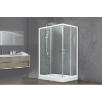 Душевой уголок с поддоном Royal Bath RB8120HP-T-L 120x80 см L, профиль белый, стекло прозрачное