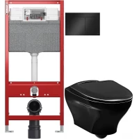 Комплект подвесной унитаз Gustavsberg Estetic GB1183300S0030 + система инсталляции Tece 9300302 + 9240407