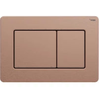 Кнопка смыва Рехау Nova Quad Steel 19102741001 для инсталляции, розовое золото матовый