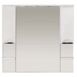 Изображение товара зеркальный шкаф misty софия п-соф02120-011св 119x116 см, с подсветкой, выключателем, белый глянец