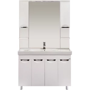Изображение товара зеркальный шкаф misty софия п-соф02120-011св 119x116 см, с подсветкой, выключателем, белый глянец