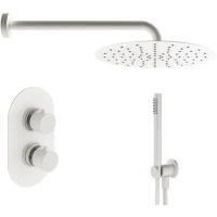 Душевой комплект Plumberia Selection IXO KITXOT18BOKING 300 мм, с термостатом, белый матовый