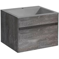 Тумба с раковиной серый камень 60 см Vincea Chiara VMC-2C600GS + VCB-13600G
