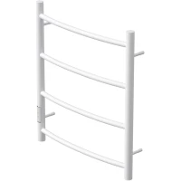 Полотенцесушитель электрический Point Афина П4 PN04756W 600x532, диммер левый, белый матовый