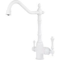 Смеситель для кухни Viko V-5344 с подключением к фильтру, белый