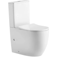 Унитаз-компакт Iberica Blanca Bilbao Maxi IB.BLM.124.1B1 безободковый, торнадо, с сиденьем микролифт, белый