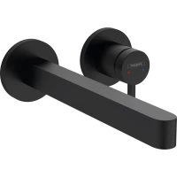 Смеситель для раковины Hansgrohe Finoris 76050670 встраиваемый, с выпуском, черный матовый