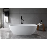 Ванна из литьевого мрамора Cezares Liberta Solid Surface CZR-LIBERTA-170-76-56-SSB 169,5x76 см, отдельностоящая, белый матовый