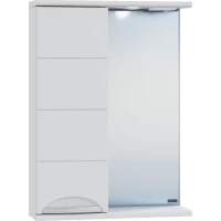 Зеркальный шкаф 50x72 см белый глянец Санта Родос 106013