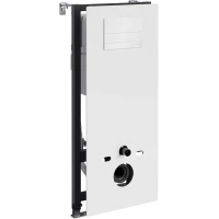 Инсталляция для унитаза WasserKRAFT Abens 20 20TLT.010.ME.WH.WH04 с кнопкой смыва, белый