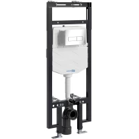 Инсталляция для унитаза WasserKRAFT Dinkel 58 58TLT.010.ME.CH03 с кнопкой смыва, хром