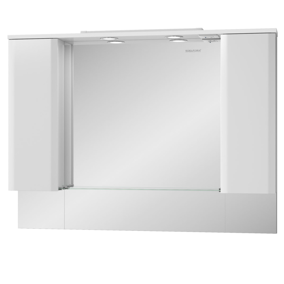 Зеркальный шкаф белый глянец 117х86,8 см Edelform Amata 35642 - фото 1