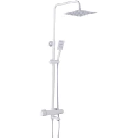 Душевая система Shevanik S3096C 250 мм, с термостатом, белый