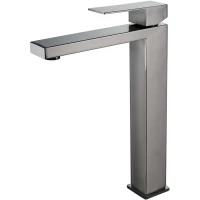 Смеситель для раковины Shevanik S7011T оружейная сталь