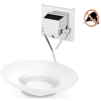 Мыльница Tekno-tel EF266 настенная, самоклеящаяся, хром