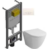Комплект подвесной унитаз Grossman GR-4411 + система инсталляции Jacob Delafon E29025-NF + E29026-01R