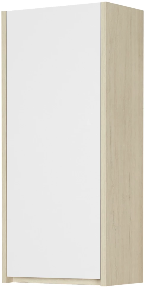 Шкаф одностворчатый подвесной 35x80 см белый глянец/дуб верона Акватон Сканди 1A255003SDB20