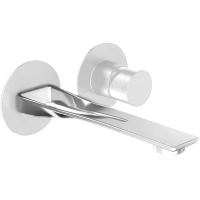 Смеситель для раковины Webert One-B NB830606741 встраиваемый, без донного клапана, нержавеющая сталь/белый матовый