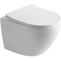 Унитаз подвесной WesnaArt Nova 204-NOV03 безободковый, с сиденьем микролифт, белый