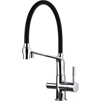 Смеситель для кухни Gappo G4398-7 с подключением к фильтру, гибким изливом, хром