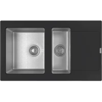 Кухонная мойка Florentina Комби 860К 21.410.D0860.302 86x51 см, нержавеющая сталь/антрацит