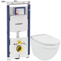 Комплект подвесной унитаз Jaquar Solo SLS-WHT-6953BIUFSM + система инсталляции Geberit 111.362.00.5