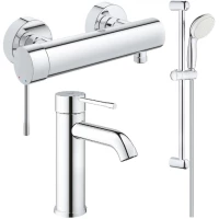Комплект смесителей Grohe Essence New 33636001 + 23590001 + 27853001