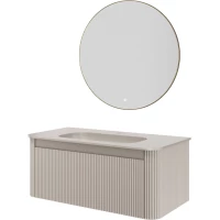 Комплект мебели Armadi Art Voi Cashmere 782-100-R-C + 786-100-C + 545-80-MG 102 см, подвесной, кашемир матовый