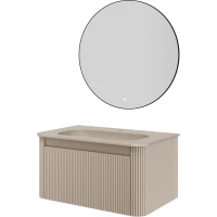 Комплект мебели Armadi Art Voi Daphne 782-080-R-D + 786-080-D + 545-80-B 82 см, подвесной, бежевый матовый