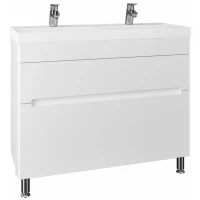 Тумба белый глянец 100 см Санта Лондон 700174