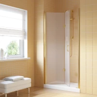 Душевая дверь Vegas Glass GPS LUX 80 09 10 L 80 см L, профиль золотой, стекло сатин