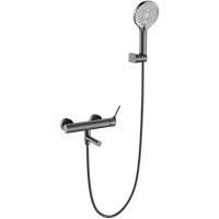 Смеситель для ванны Vincea Feerie VTFW-5FE2GM с душевым гарнитуром, вороненая сталь