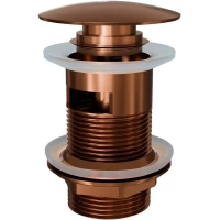 Донный клапан для раковины Knotlor BM9011RB с переливом, бронза матовая