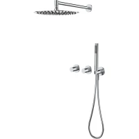 Душевой комплект Vincea Aura VSFW-6AU1CH 300 мм, со смесителем, хром