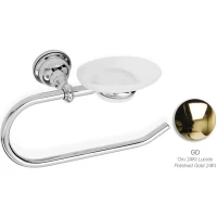 Полотенцедержатель кольцо с мыльницей Stil Haus Elite EL79(16) золотой