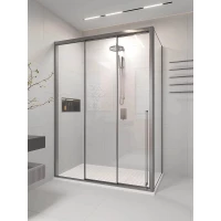 Душевой уголок Veconi Premium Prato PR3/L-SP-14090-01-GR-C4 140x90 см L, профиль графит матовый, стекло прозрачное