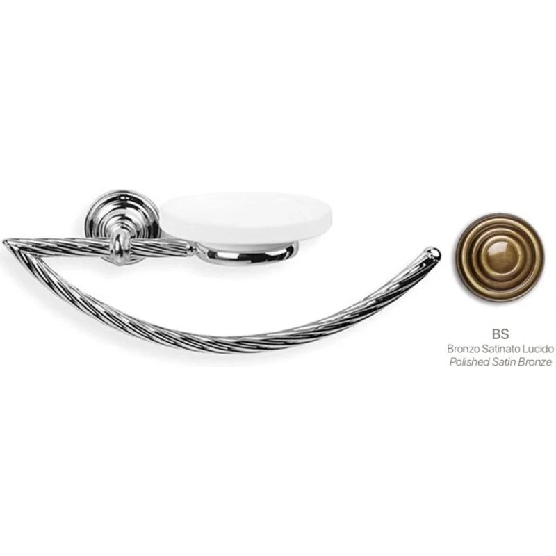 Полотенцедержатель кольцо с мыльницей Stil Haus Giunone G79(25) бронза