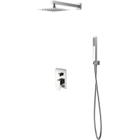 Душевой комплект SantiLine SL-9018 250 мм, со смесителем, хром