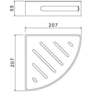 Изображение товара полка для ванной schein 9326ch 20,7x20,7 см, угловая, хром
