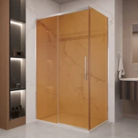 Душевой уголок Vincea Stella VSR-1ST9012GS 120x90 см, профиль хром, стекло янтарное