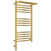 Полотенцесушитель электрический 800x400 золотой МЭМ левый Сунержа Богема с полкой 3.0 03-5806-8040