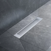 Душевой трап (лоток) Am.Pm PrimeFlow W02SC-P11-040-01SB 39,9 см, с решеткой, перфорированный, матовый хром