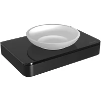 Мыльница Lemark Glass Line 9742039 настенная, черный матовый