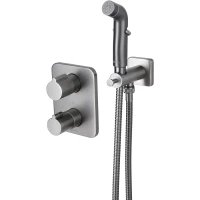 Гигиенический душ Lemark Bronx LM3740GM с термостатом, графит матовый