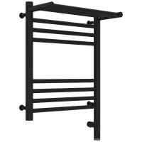 Полотенцесушитель электрический 500x400 черный матовый МЭМ правый Сунержа Богема с полкой 3.0 31-5807-5040